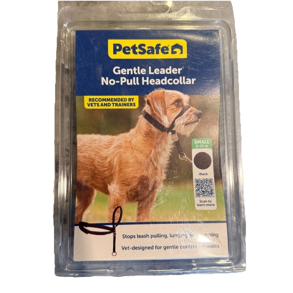 PetSafe Gentle Leader Headcollar BLACK No-Pull Dog SMALL (UP TO 25 lbs) New